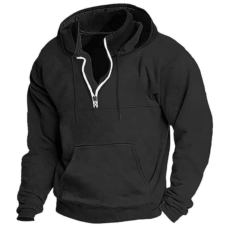 Men's Clothing 2024 autumn and winter new hooded sweatshirt thickened casual jacket men's loose sweatshirt_voghion.com