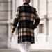 Herren Herbst Casual Plaid Wollmantel Mittellanger Mantel Mantel_voghion.com