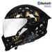 Kask motocyklowy 3/4 z Bluetooth i dwoma wizjerami – certyfikat DOT/3C, odpinany ochraniacz podbródka, styl retro samurajski (rozmiary M/L/XL/XXL, kolory matowe/błyszczące)_voghion.com
