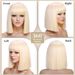 Synthetic Hair Wigs Ladies Short Straight Hair With Bangs And High Temperature Wire Wigs With Multiple Colors Available_voghion.com