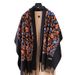 Sciarpa calda da donna in cashmere con ricamo etnico in stile etnico con nappa personalizzata e fiori e piante autunnali e invernali_voghion.com