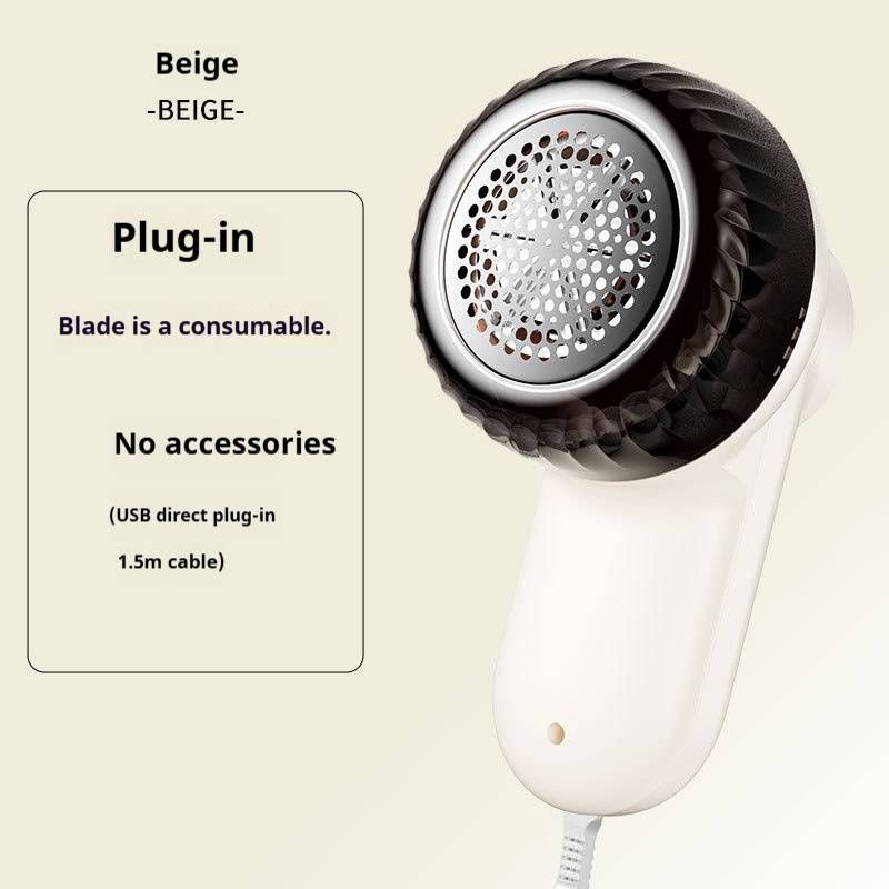Fabric Shaver - Electric Lint Remover With 3 Blades | Portable Clothes Shaver (Beige, Plug-in & Rechargeable Models Available)_voghion.com