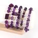 8 Cm Lila Kristall Runde Perlen Naturstein BeadedBracelet Weibliche Elastische Einstellbar_voghion.com