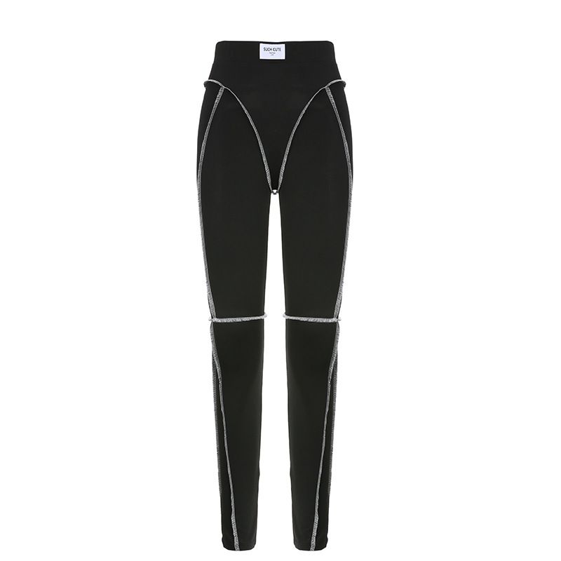 Women's Yoga Pants For Four Seasons, Contrasting Colors, High-waisted, Tight-fitting Butt-lifting Leggings, Fashionable_voghion.com