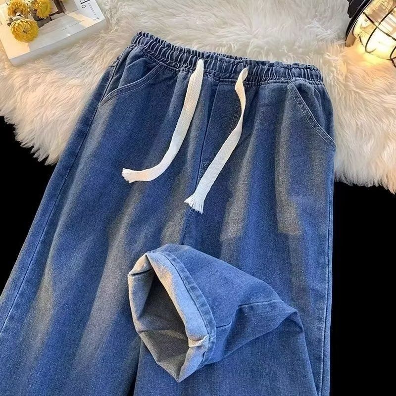 Cove Cove Cove Jeans mit elastischem Bund für Herren, hochwertige, gerade geschnittene Jeans im amerikanischen Retro-Stil, Großhandel, grenzüberschreitender Außenhandel_voghion.com