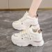 Women's Shoes Height Enhancing Dad Shoes Autumn And Winter New All Match Small Size Thick Soled Breathable Casual Sports White Shoes_voghion.com