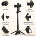 16 Inch Extendable Selfie Stick With Wireless Remote Control, Smartphone Tripod Tripod, 360 ° Rotation, One Click Expandable Tripod Stand_voghion.com