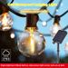 Solar LED Bubble String Lights - Waterproof Outdoor Fairy Lights With 8 Lighting Modes, Vintage Edison Bulb Design For Garden, Patio, Camping_voghion.com