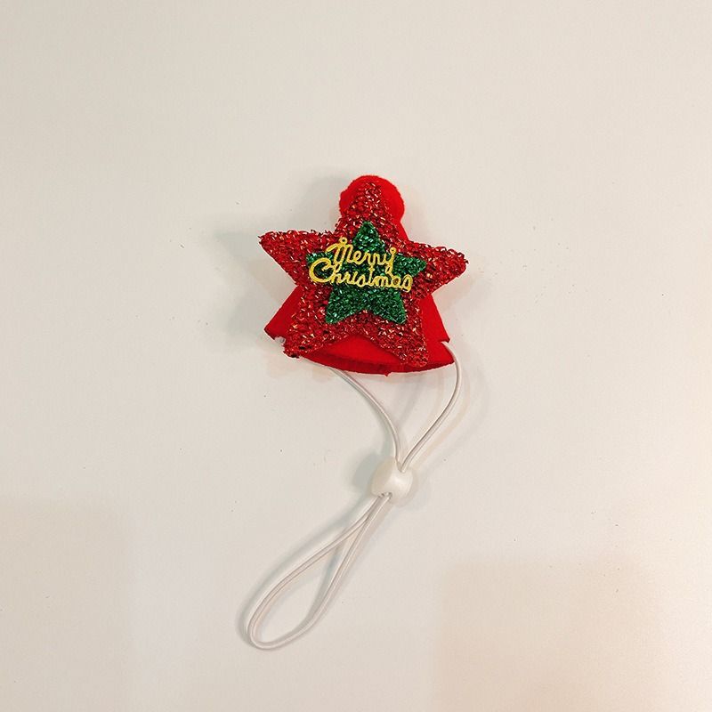 Christmas pet collar dog collar Christmas tree old man elk hair ball dog necklace cat collar decoration_voghion.com
