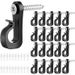 ABS Wall Hooks – Heavy Duty 2kg Capacity, Multi-Purpose Hangers For Home & Office (Black/White, Pack Of 10/20/30/40/50, Screw & Plug Included)_voghion.com