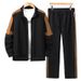 Abbigliamento da uomo Felpa con cappuccio e jogger color block da uomo - Completo sportivo casual invernale per palestra e streetwear_voghion.com