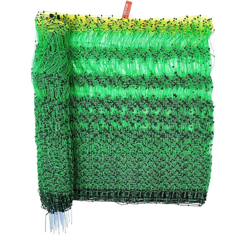 Mesh DoubleSpiked 35 Fence For Portable Utility Netting Stakes H PE Posts With X Sheep L Goats Fencing 164' And Electric L Net_voghion.com