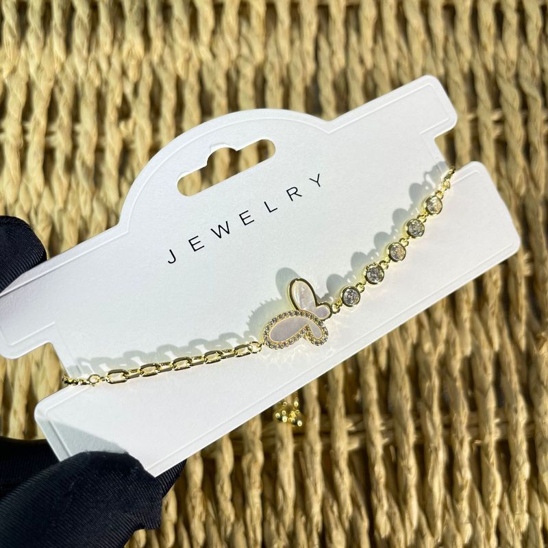 Dynamic Mother-of-Pearl Asymmetric Butterfly Bracelet Korean Fashion New Trend Pull-String Light Luxury Versatile_voghion.com