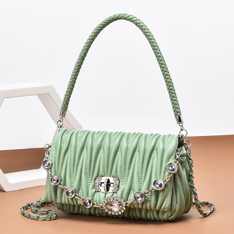 Women's bag autumn and winter new fashion bag casual temperament women's bag lock buckle hand held small square bag for distribution_voghion.com
