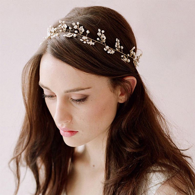 Accessori per capelli, fasce per capelli con perline di miglio, fasce per capelli con perline per sposa, vendite dirette dalla fabbrica_voghion.com
