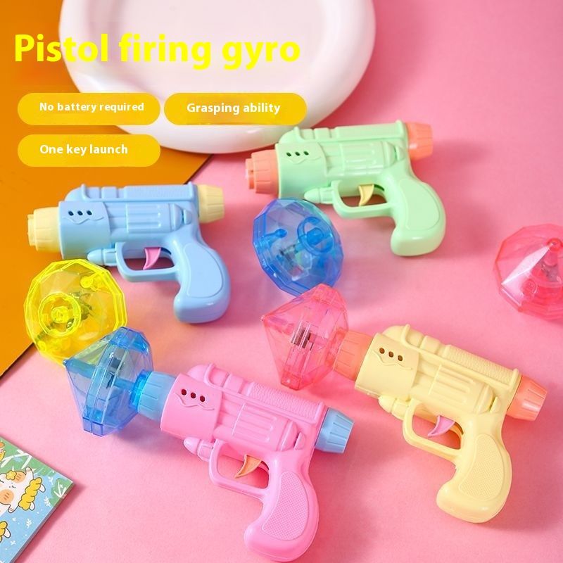 Świecący pistolet, żyroskop, zabawka na nocnym targu, kreatywny prezent dla dzieci, mała nagroda_voghion.com