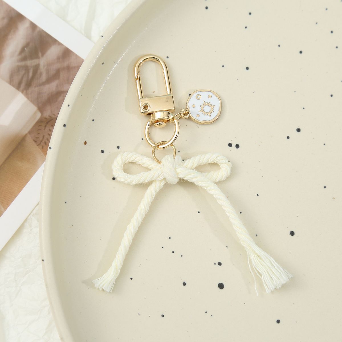 Creative Bow Gold Keychain, Fashionable And Versatile, Fancy Keychain Accessories, High-end Niche Accessories_voghion.com