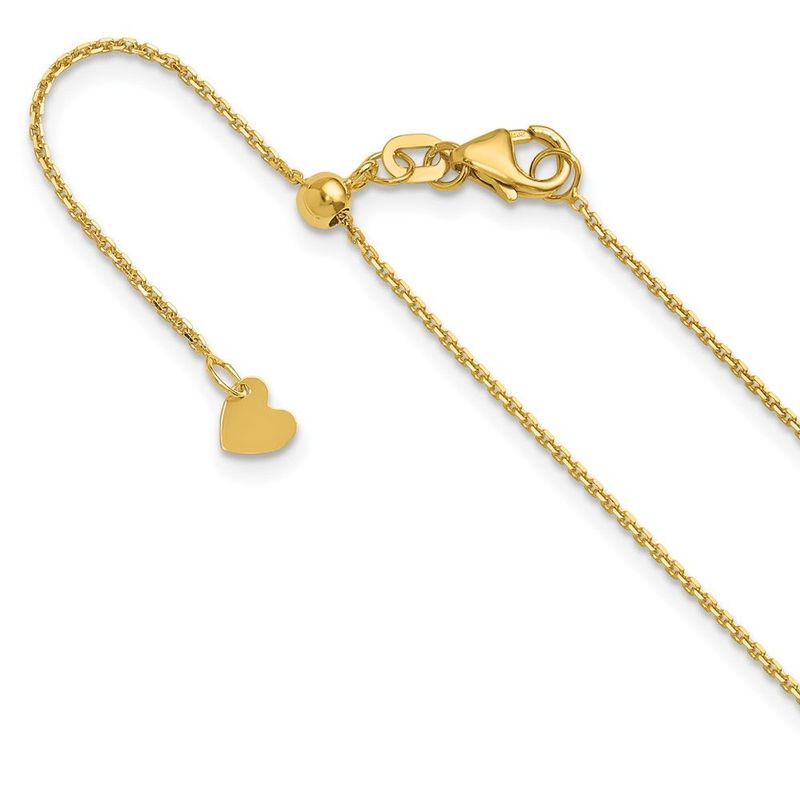 14K Adjustable 1.1mm D/C Cable Chain_voghion.com