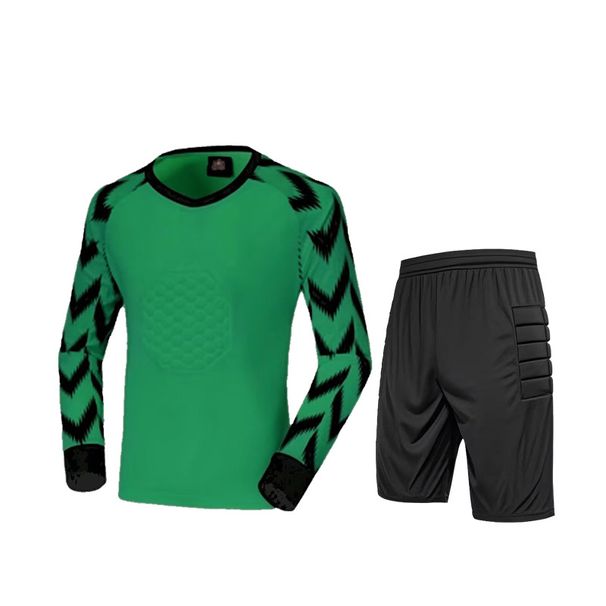Professionelles Torwarttrikot-Set mit Schaumstoffpolsterung – Langarm-Fußballtorwartuniform für Erwachsene und Jugendliche (mehrere Farben und Größen)_voghion.com