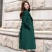 Women's Trench Coat Long Silky Drape Coat Long Over The Knee Coat_voghion.com