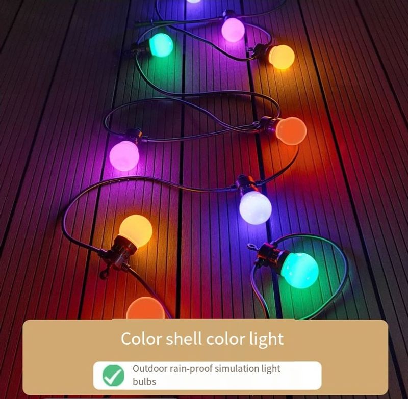 Christmas lighting G50 ball light solar light outdoor waterproof LED light string decoration garden street camping decorative light_voghion.com