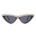 Trendy triangular glasses, fashionable and exaggerated with sunglasses, cat eye patch diamond sunglasses_voghion.com