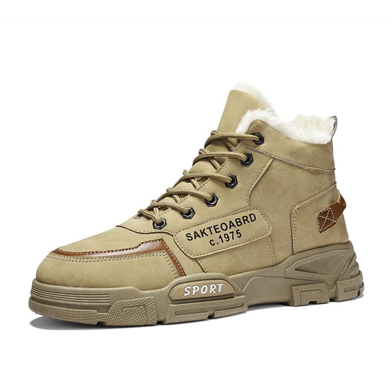 Nieuwe Haute Bottes Martin Hiver Plus Katoen Chaud Antidérapant Hommes Workwear Bottes Yinglun Wind Chaussures En Coton_voghion.com