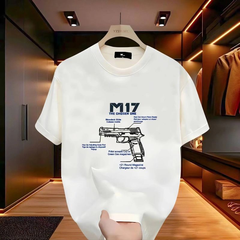 New Cotton Fashion Sense Printing Short-sleeved T-shirt Unisex Men Summer Tide Loose Hundred Tops_voghion.com