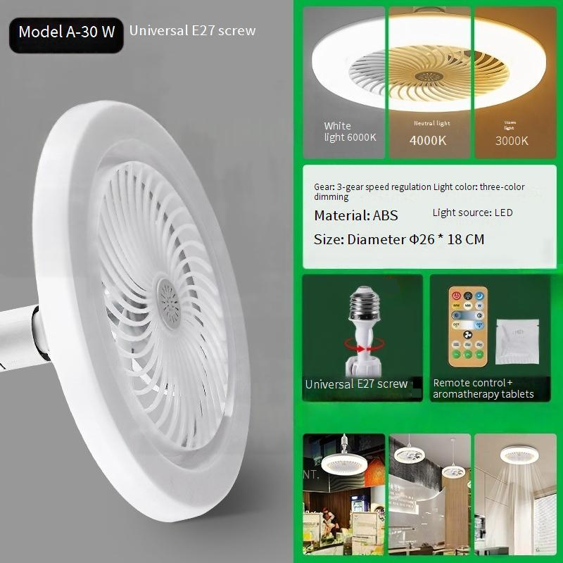 3-In-1 Ceiling Fan With Light & Aroma Diffuser - Detachable Led Bulb Adjustable Airflow Remote Control Quiet Operation For Bedroom/Living Room​_voghion.com