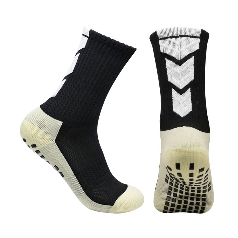 adult towel bottom mid tube football socks men's moisture wicking sports socks wear resistant non slip point rubber socks massage bottom_voghion.com