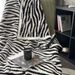 New Multifunctional Zebra Print Warm Thick Office Sofa With Knitted Cover Blanket_voghion.com