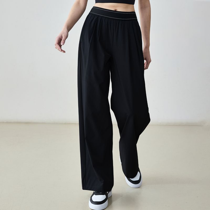 ​​Damenhosen – Lounge-Hose mit weitem Bein und hoher Taille, atmungsaktiv und schmal geschnitten für Freizeitkleidung und Fitness​​_voghion.com
