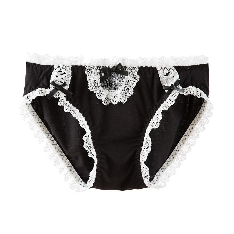 Intimo Mutandine in cotone modale Slip sexy a vita bassa senza cuciture con orlo in pizzo morbido_voghion.com