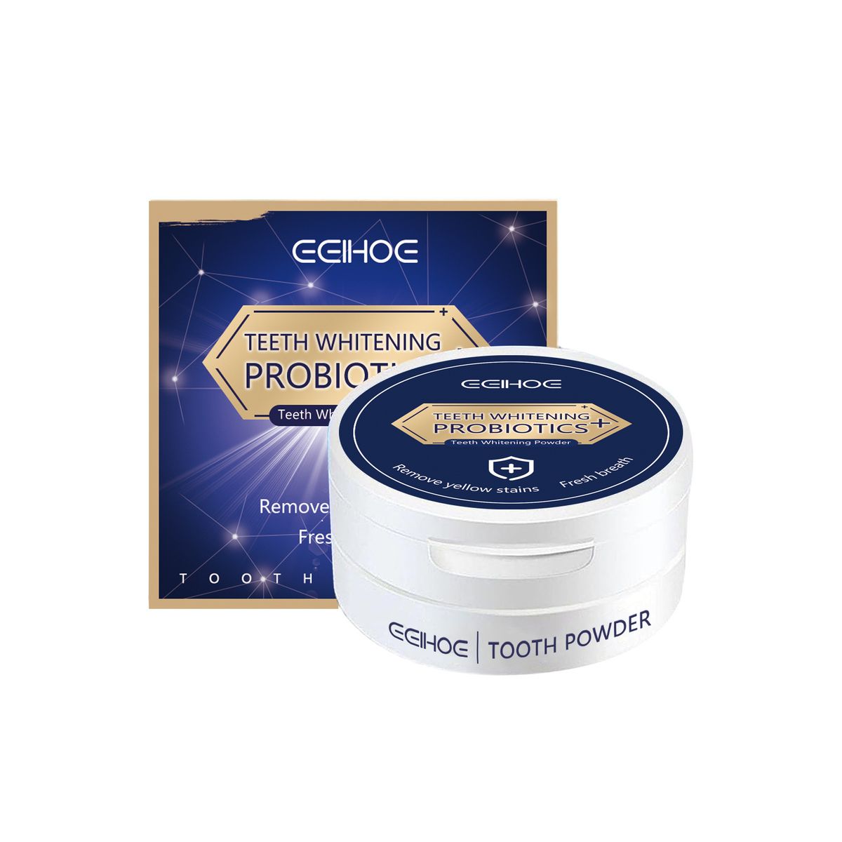 EELHOE Pulizia brillante, schiarimento delle macchie bianche e gialle dei denti e cura della polvere fresca di bellezza orale_voghion.com