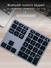 Aluminijasta brezžična Bluetooth dvojna številska tipkovnica_voghion.com