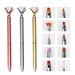 1 Set With 10 Replaced Head Nail Art Brush Metal Crystal Flower Drawing Painting Liner Acrylic Pen Nails Manicure Tool_voghion.com