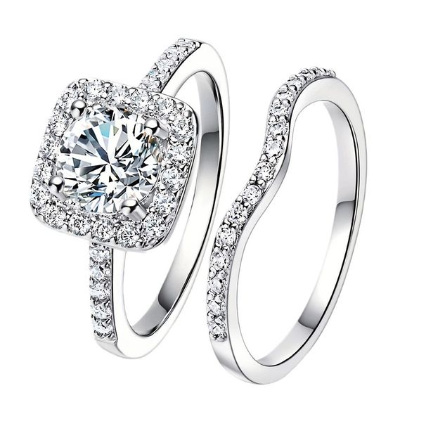 Ensemble de bagues élégantes en zircone pour femmes et hommes – Bagues empilables pour couples, idéales pour fiançailles, mariage, anniversaire. Luxe discret, inaltérables._voghion.com