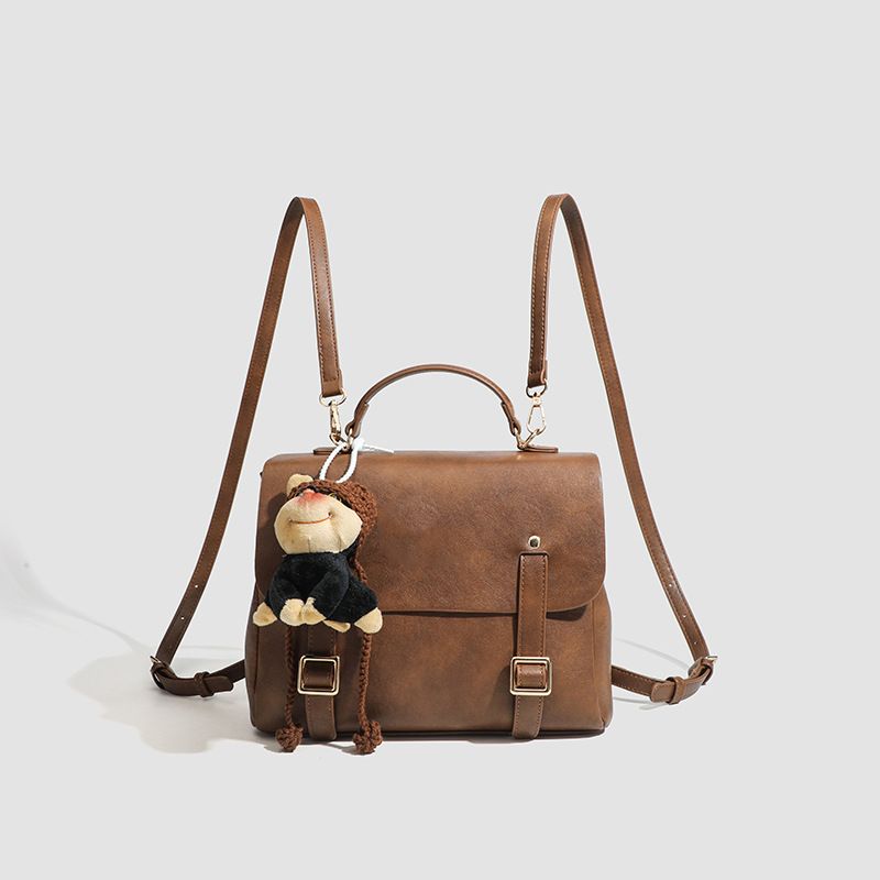 Large Capacity Women's Bag 2025 Spring New Trend College Style Slant Cross Bag, High-end Yankee Fashion Backpacks_voghion.com