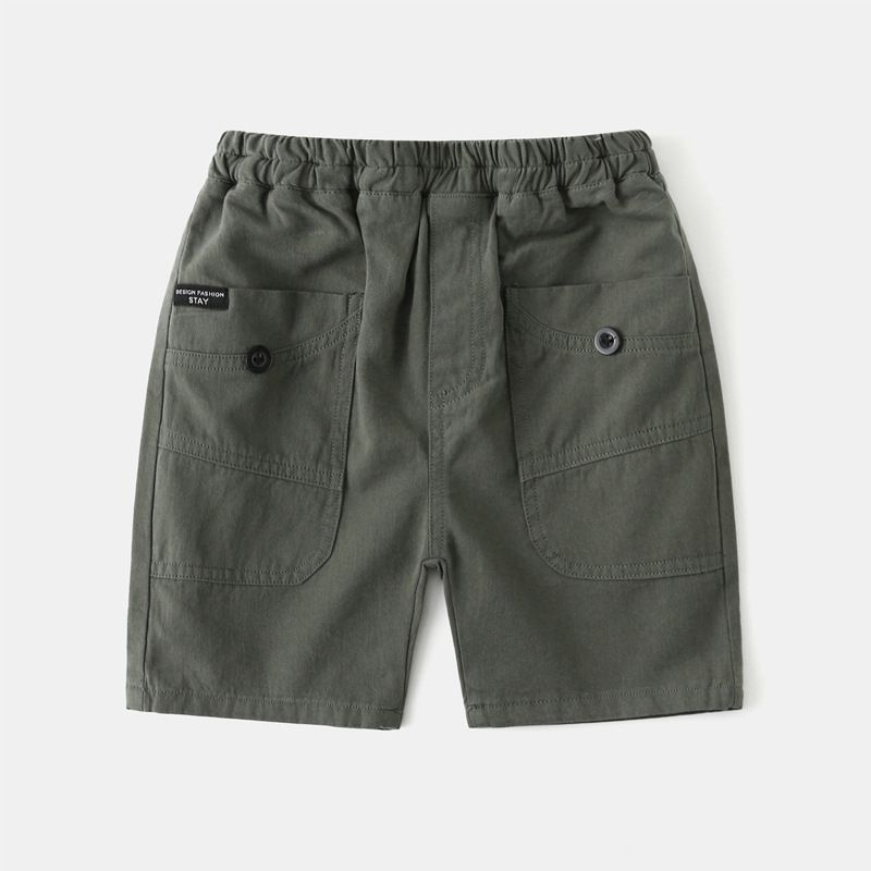Mother & Kids Fashion Children's Clothing Pants 2025 New Boys' Shorts Korean Version Children's Casual Solid Color Shorts One Piece Trendy_voghion.com