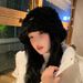 Autumn and Winter Women's New Fluffy Solid Sweet Bucket Hat Outdoor Warm and Fashionable Face Show Small Hat_voghion.com