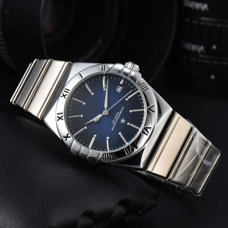 2024 New European Mechanical Three Pin High Quality Steel Band Men's Watch Business Style_voghion.com