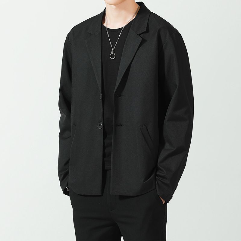 Men's Clothing Spring And Autumn Casual Suit Jacket Men Japanese Loose Version Solid Color Casual Suit Men's Small Suit New Style_voghion.com