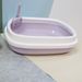 Semi-Enclosed Anti-Splash Thickened Pet Supplies Toilet With Scoop Cat Litter Box_voghion.com