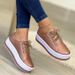 Women’s Shoes Large Size Casual Shoes For Women New Round Head Thick Bottom Casual Viscose Shoes_voghion.com