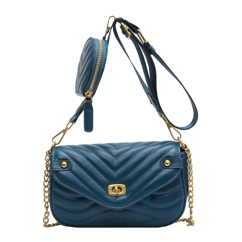 Designer Handbag Women Fashion Shoulder Bags 2pc/s Crossbody Bag for Girls Chains Solid Color Flap Messenger Bag Sac_voghion.com