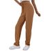 Pantalon décontracté de couleur unie pour femme_voghion.com
