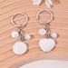 Porte-clés pendentif en forme de cœur, rose et perle, simple, fermeture éclair, pour sac, téléphone, décoration DIY_voghion.com