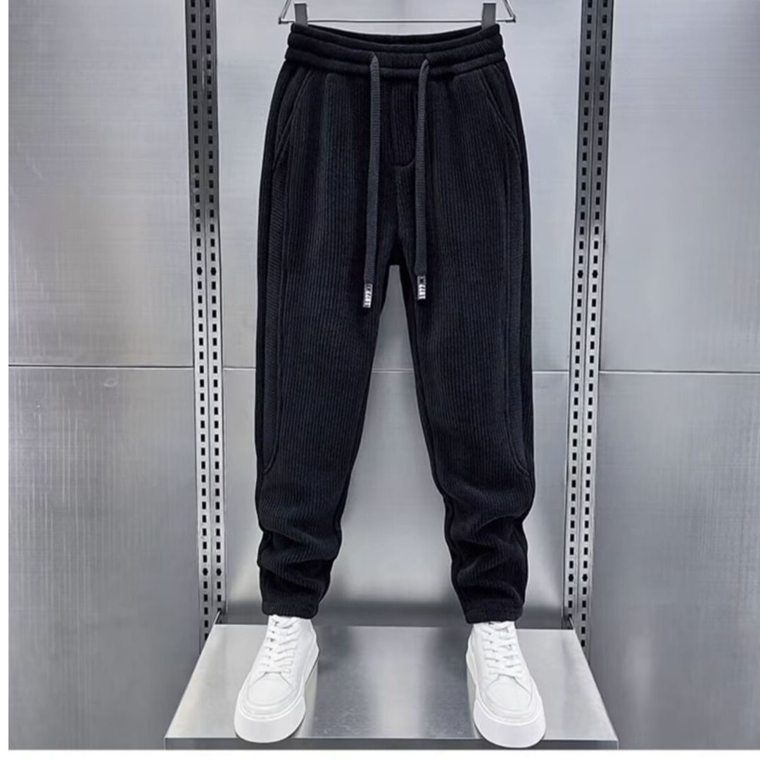 Men's Clothing Autumn New Style Corduroy Fashion Casual Pants Men's Trendy Loose Slim Sweatpants Sports Trousers_voghion.com
