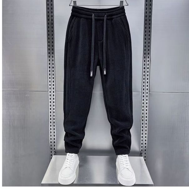 Men's Clothing Autumn New Style Corduroy Fashion Casual Pants Men's Trendy Loose Slim Sweatpants Sports Trousers_voghion.com