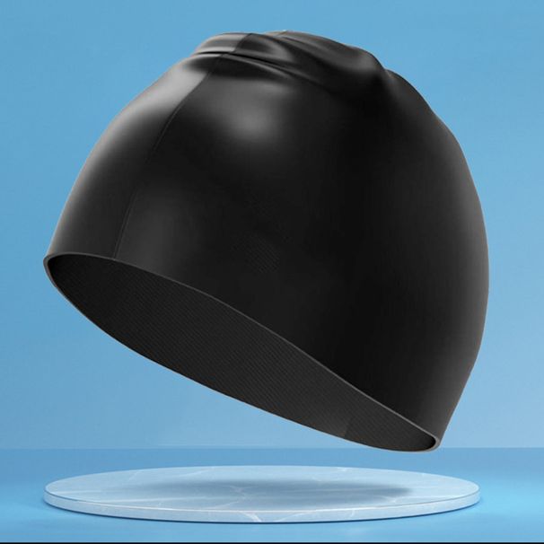 Adult Waterproof Swimming Boys Girls Universal Silicone Large Non-Tightening Swim Cap_voghion.com